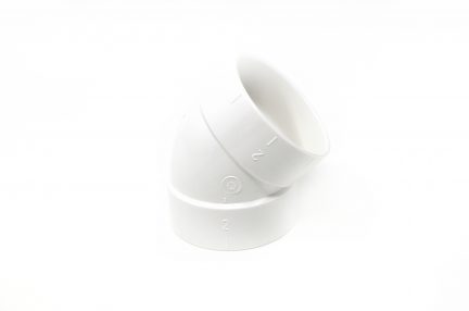 Female and Male short PVC 45 degree elbow